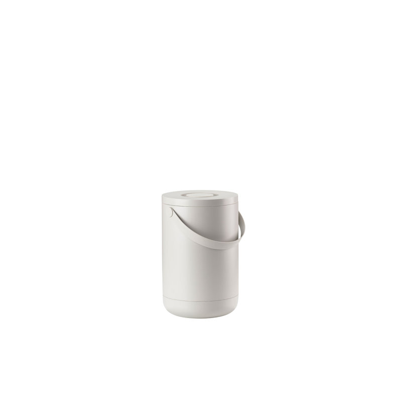 Plastic Manual Lift Kitchen Trash Can, 22 L, Highgloss sand grey