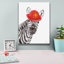 Toile épique Graffiti «Firefighter Zebra» par Rachel Nieman, 12 po x 16 po