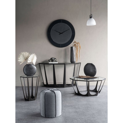 Demeshia Glass Top End Table