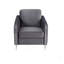 Fauteuil d'appoint moderne chic en velours gris Hadriano