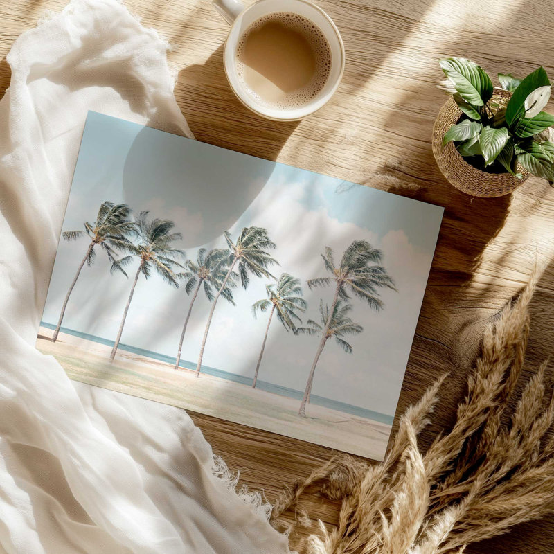 «Swaying Palms in Paradise», impression, Sans cadre, papier, H 16 po x l 20 po