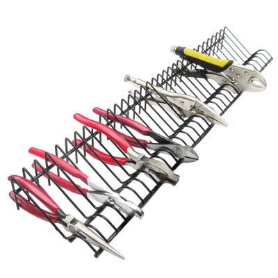 Plier Rack For Tool Drawer Storage, Holds 32 Tools, Durable Stand, Black