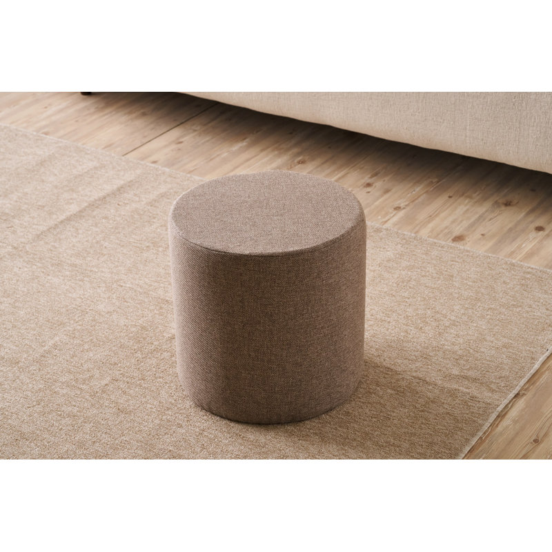 Élégant pouf de 15,7 po de diamètre x 15,7 po de hauteur | Structure en bois, tissu 50% coton / 50% polyester, facile à nettoyer | Mousse confortable 32 pouces pour s'asseoir | Parfait pour le salon, la chambre à coucher ou le bureau personnel, desig
