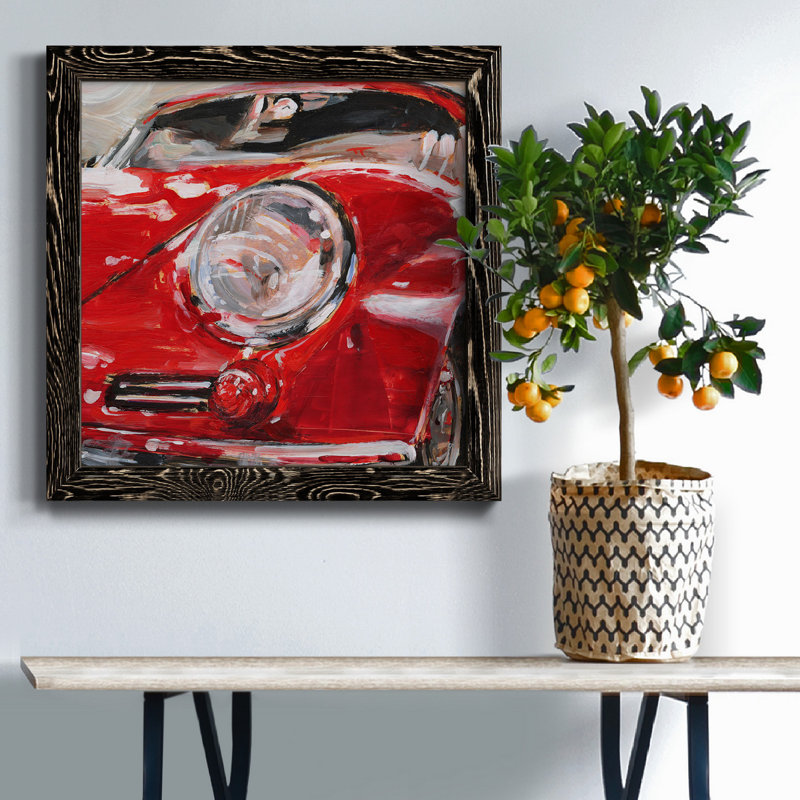 Toile encadrée I-Premium de la collection Sportscar - prête à être accrochée, Noir, H 35,5 po x l 35,5 po x P 1,5 po