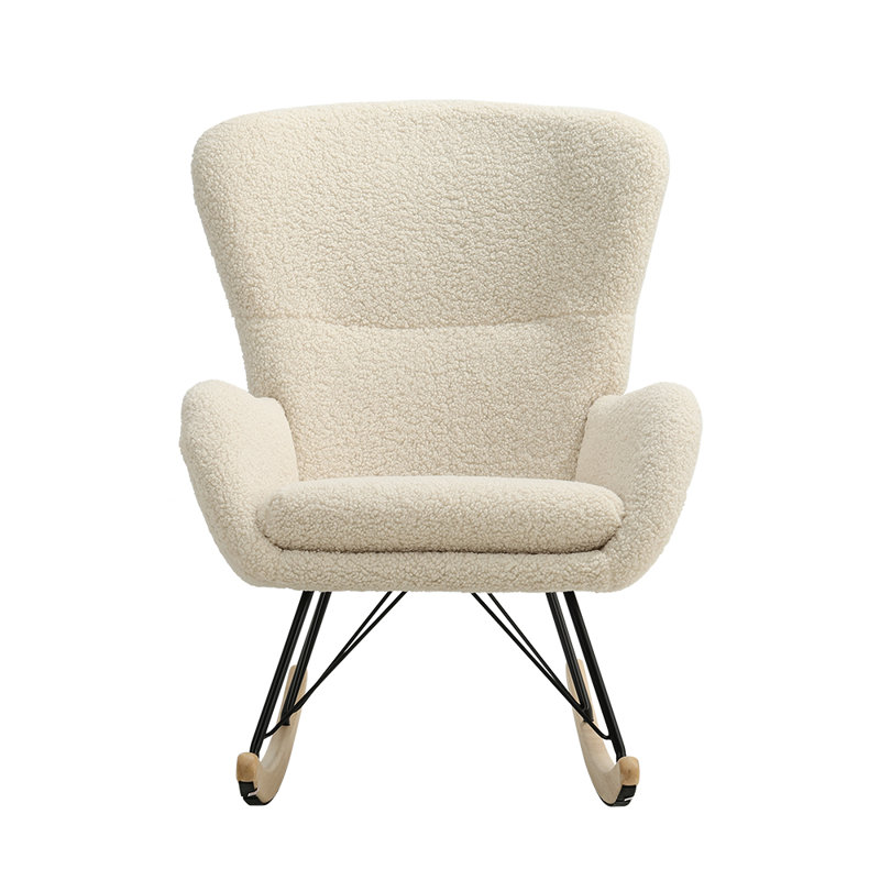 Django Metal Rocking Chair, Off White