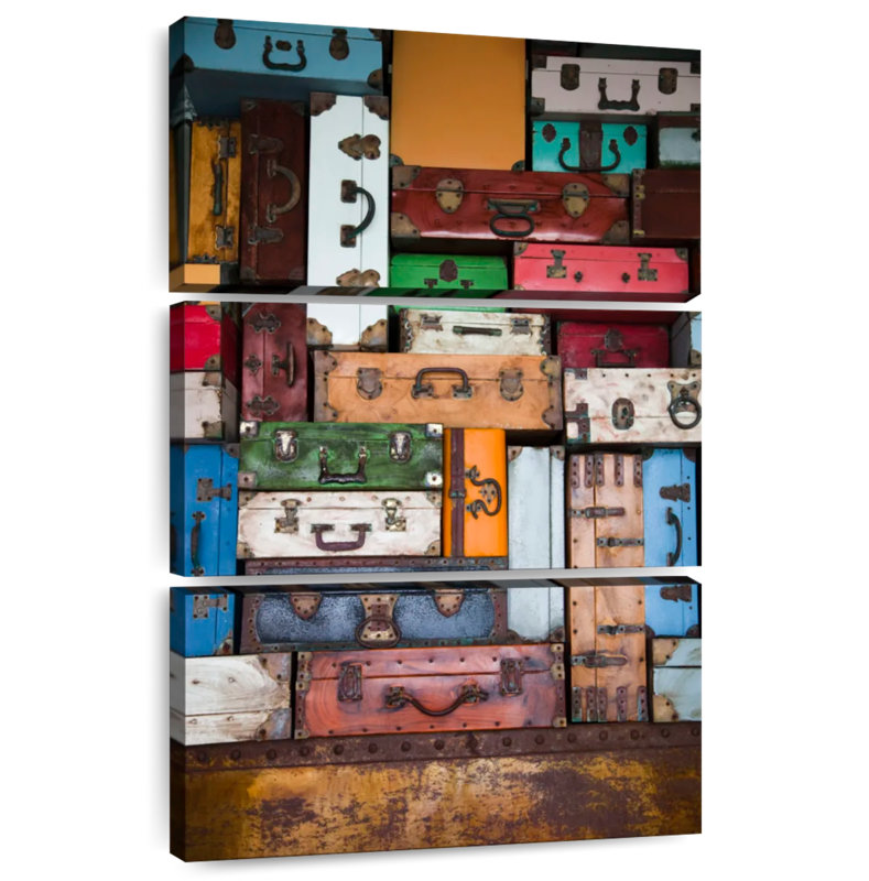 Valises rétro, H 45 po x l 28 po