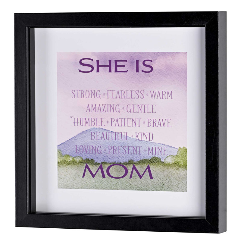 Art mural encadré She Is Mom 10 x 10