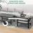 Outdoor 4-Piece Aluminum Sofa Set With Thick Zippered Cushions