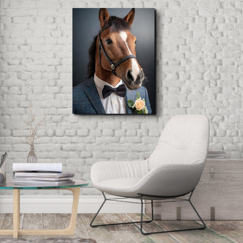 «Horse» sur toile, H 24 po x l 20 po