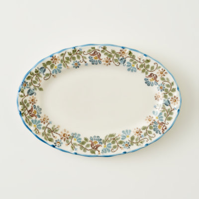 Plateau de service rétro en porcelaine