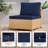 Briara 8 - Person Modular Patio Conversation Sets with Cushions-1935883237