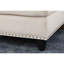 Canapé modulaire en lin avec coussins en mousse - 98 po de largeur, beige Fascination Storage-578665156