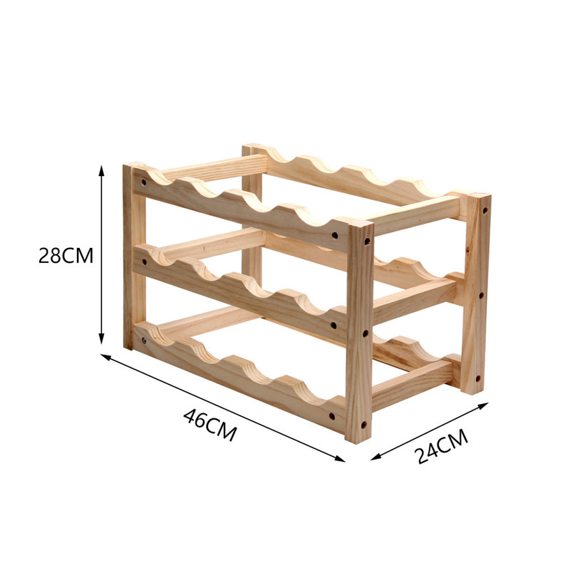 Schmitt Tabletop Wine Bottle Rack in Beige