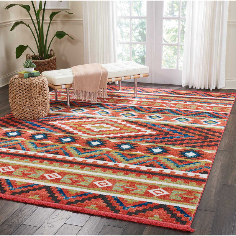 Pittsfield Southwestern Indoor Rug, Rectangle 9'3" x 13'