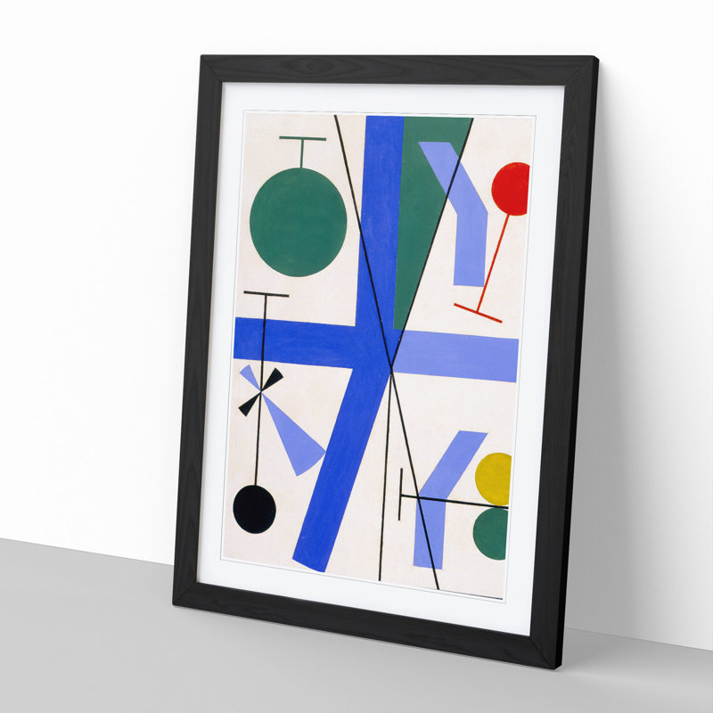 Composition Vol.3 by Sophie Taeuber-Arp - Picture Frame Graphic Art, 36cm H x 27cm W x 2cm D, Black Framed