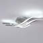 Modern Silver Curved LED 60cm Flush Mount Ceiling Light