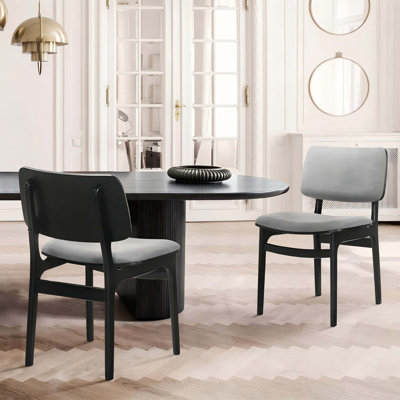 Ensemble de 2 chaises de salle à manger rembourrées en bois