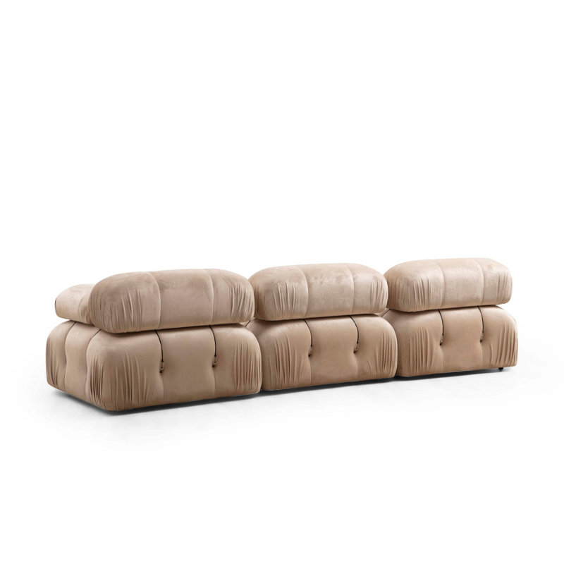 Modern 1-Seat Sofa, Cream Color, 37.4 x 37.4 x 29.5 inches | Durable Beech Wood & Chipboard Frame, 100% Polyester Fabric | 28 DNS Foam Back, Detachable Design, Dry-Cleanable, Ideal for Scandinavian & Hotel Decor