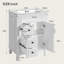 Meuble-lavabo moderne 24 po avec lavabo en céramique, 2 tiroirs, tablette réglable-278047307