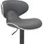 DuClaw Swivel Upholstered Adjustable Height Counter Stool with Metal Frame-764475398