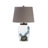 Fillable Glass Table Lamp with Linen Shade