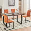 Culain Modern Velvet/Suede Upholstered Cantilever Dining Chair-841117032-870999595