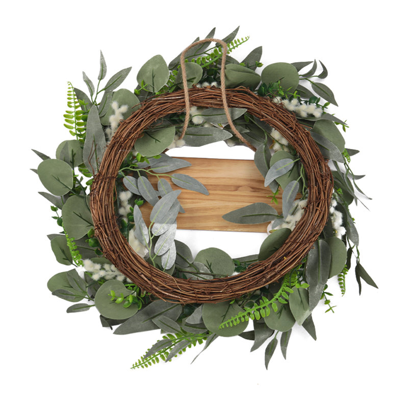 Faux Lighted Rose 45cm Wreath