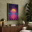 Neon Palm Horizon Retro 1 Piece Wrapped Canvas Wall Art-1457185256-1457185237
