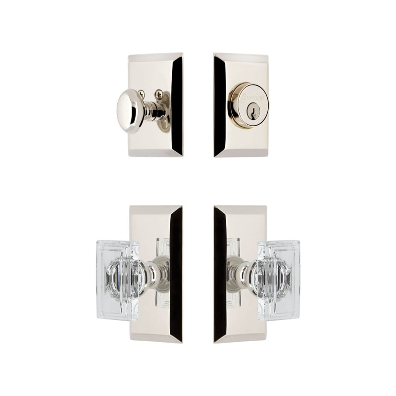 Ensemble de vestibule Fifth Avenue, 2.375", Nickel poli