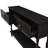 Mid-Century Console Table with 2 Drawers for Entry and Living Room,Black-695418287