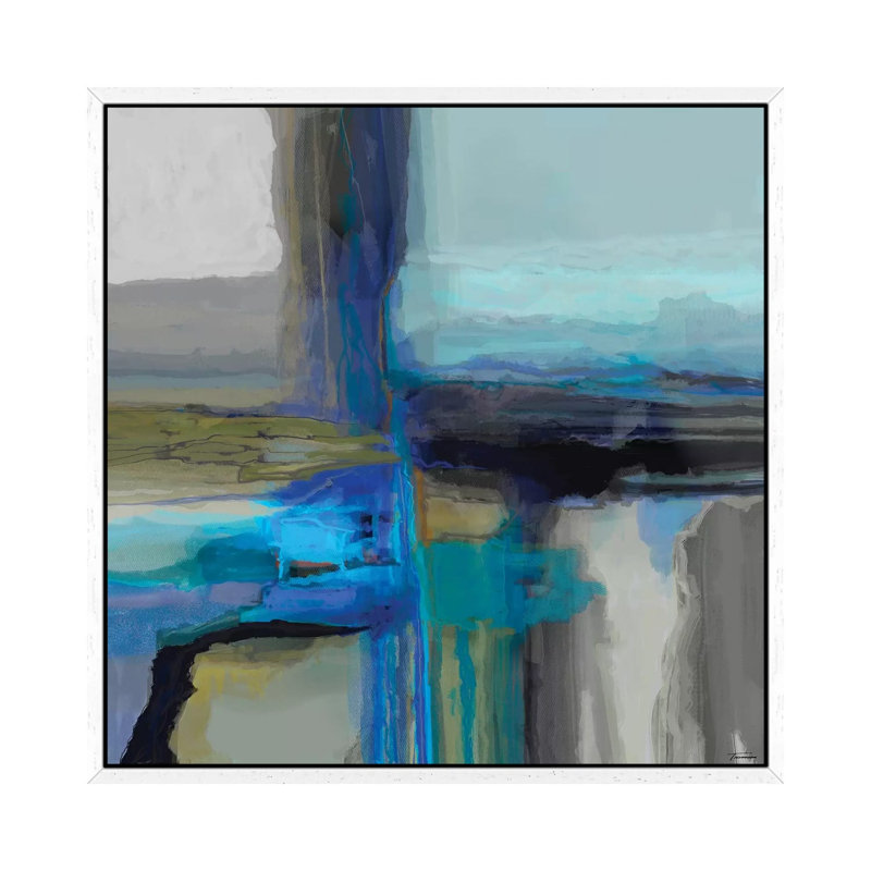 Extraction I by Michael Tienhaara - Print on Canvas, White Floater Framed, 66.04cm H x 66.04cm W x 3.81cm D
