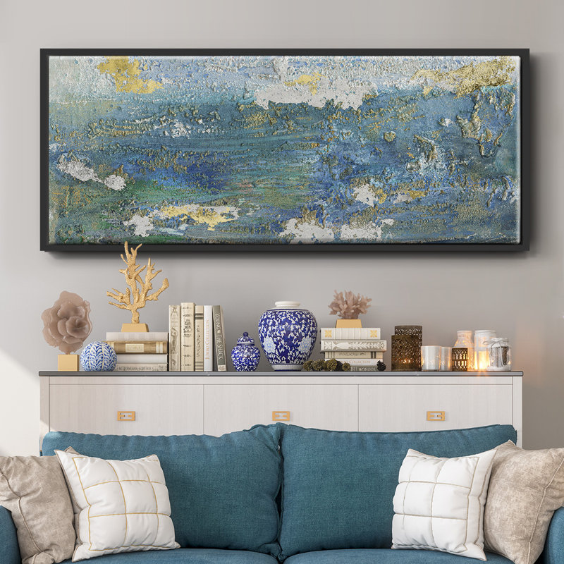 Sparkling Sea I- Framed Canvas