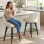 Swivel Upholstered Counter Stool with Metal Frame-1283618880-1283618882