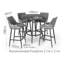 Caffin Outdoor Fabric 4 Seat Round Bar Set-495122577-495122576