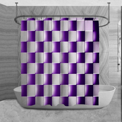 Rideau de douche à carreaux Montiara