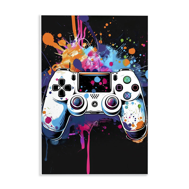 «Contrast Contrast with Neon Splatter», plaque murale par Creative Studio, 15 x 10