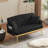 BLACK 2 SEATER SOFA-1284978535