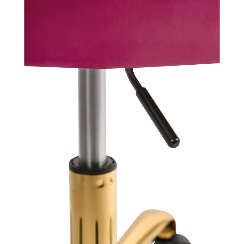 Canora Grey Velvet Office Chair, Pink