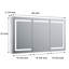  Recessed or Surface Mount Framed 4 Door Medicine Cabinet with 6 Adjustable Shelves and Lighting