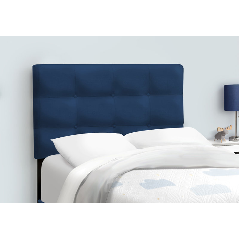 Rojus Upholstered Standard Bed, Blue, Twin