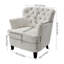 Upholstered Linen Accent Chair