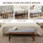 43.9" W Faux Leather Upholstered Bench with Solid Wood Legs-639573226
