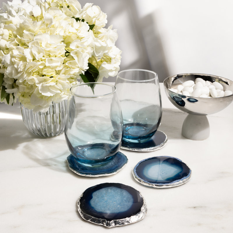 Verres à vin sans pied Talianna Ombre, Bleu