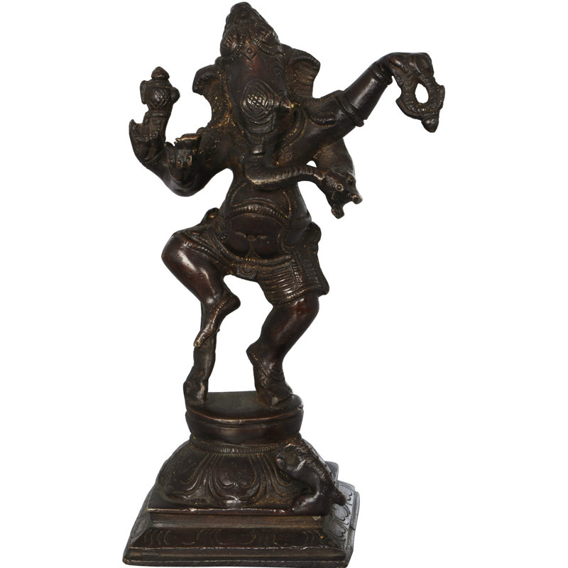 Figurine Ganesha dansante, Noir