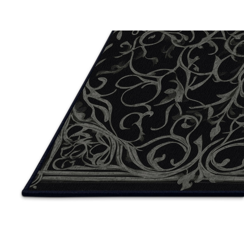 Tapis noir Elegance, Rectangulaire 2 pi x 3 pi