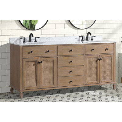 Berkely 72" Freestanding Bathroom Vanity Weathered Fir