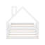 Full Size Wood Floor Bed With House-Shaped Headboard-185444686-185444687