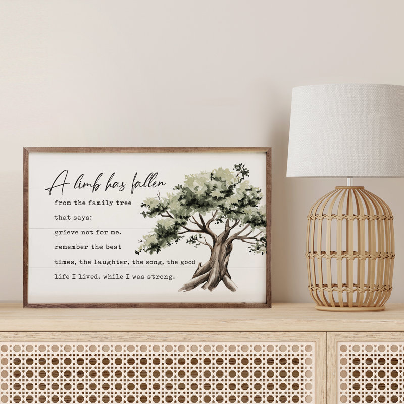 Un membre a un arbre tombé - blanc, H 10 po x l 16 po
