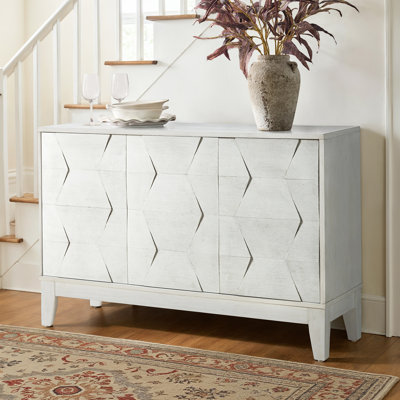 Iasiah Solid and Manufactured Wood Sideboard with Adjustable Shelves 