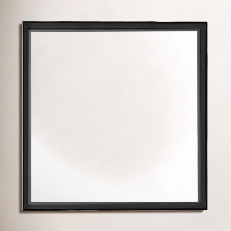 Only Me Mirror, 19.69" x 19.69", Glossy Black